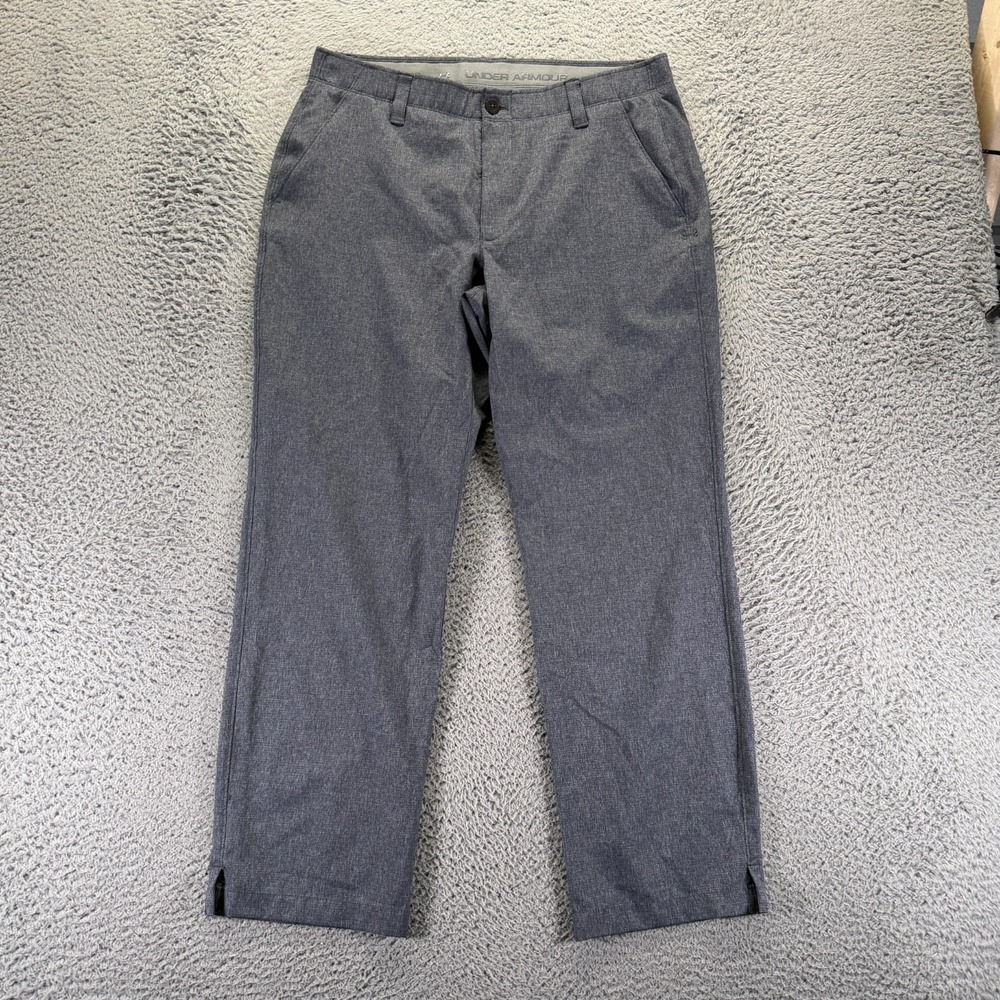 Under Armour Pant Mens 36x30 Gray Polyester Golf Straight Leg Sports Performance